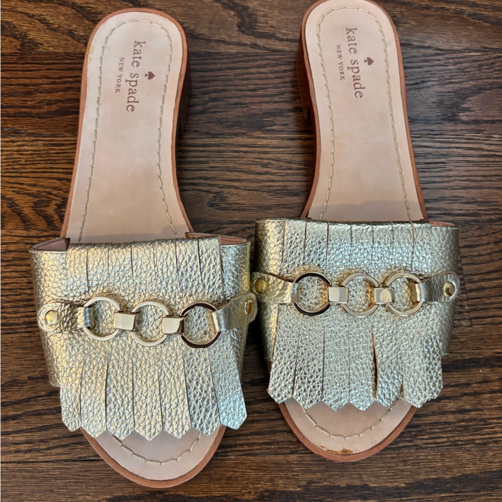 Kate Spade Metallic Gold Sandals